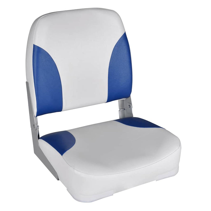 Load image into Gallery viewer, Vidaxl bootstoelen 2 st inklapbare rugleuning 41x36x48 cm blauw wit