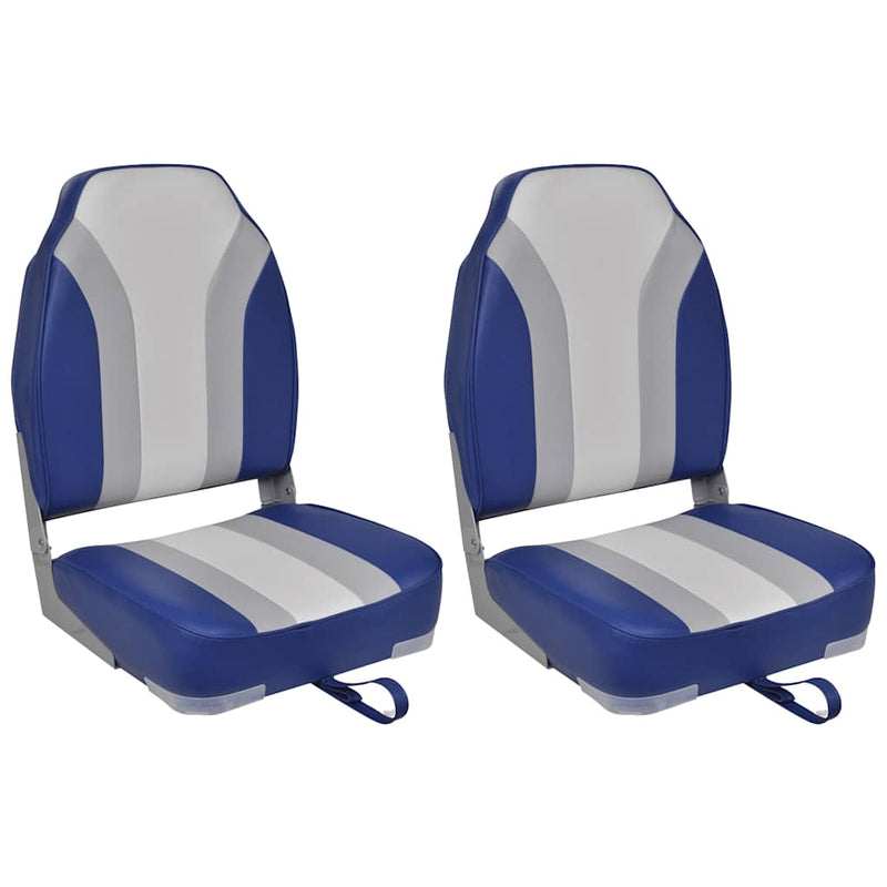 Load image into Gallery viewer, Vidaxl bootstoelen inklapbaar 2 st met hoge rugleuning
