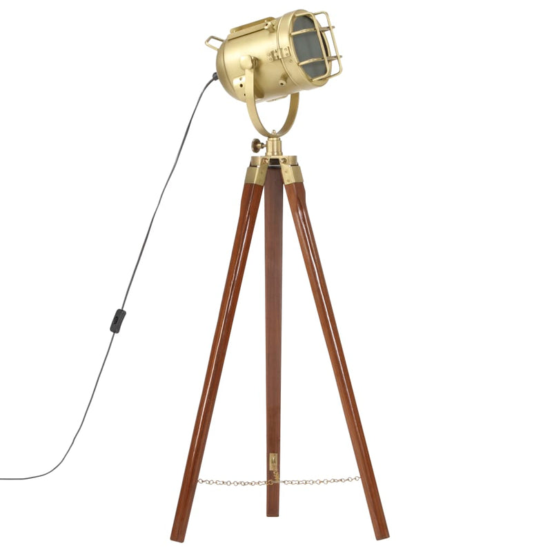 Load image into Gallery viewer, Vidaxl vloerlamp driepoot 97 cm massief mangohout