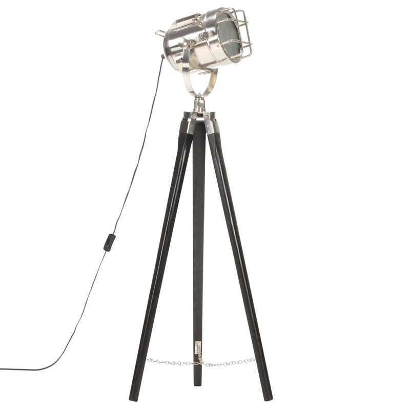 Load image into Gallery viewer, Vidaxl vloerlamp driepoot 97 cm massief mangohout zwart