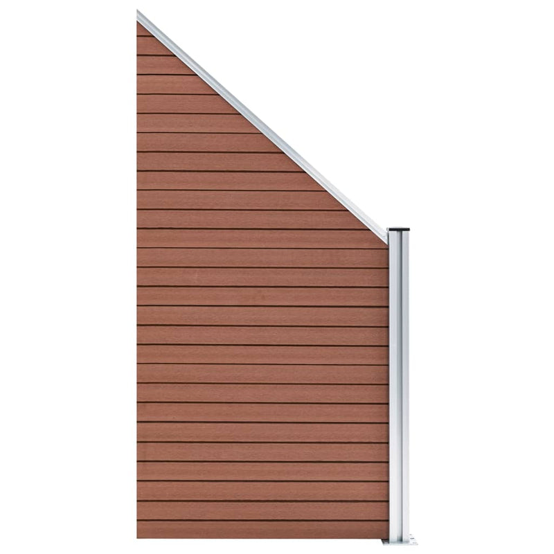 Afbeelding laden in galerijviewer, Vidaxl schuttingpaneel 95x(105-180) cm hkc bruin
