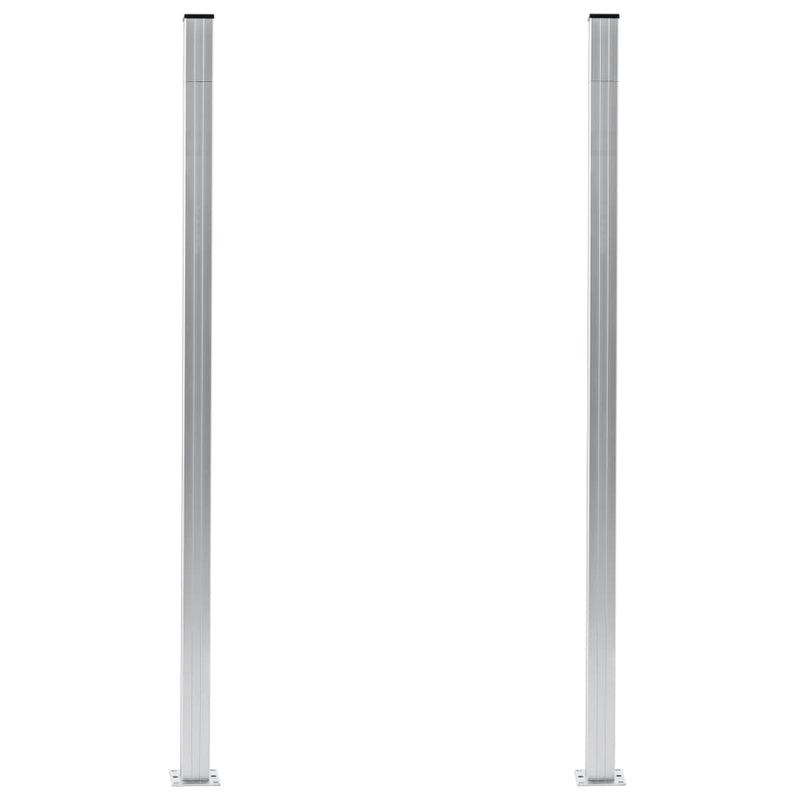 Load image into Gallery viewer, Vidaxl schuttingpalen 2 st 185 cm aluminium