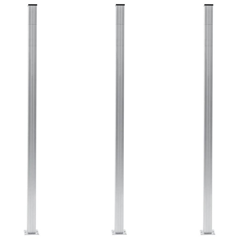 Load image into Gallery viewer, Vidaxl schuttingpalen 3 st 185 cm aluminium