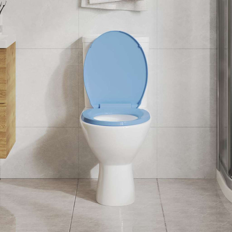 Load image into Gallery viewer, Vidaxl toiletbril soft-close ovaal blauw