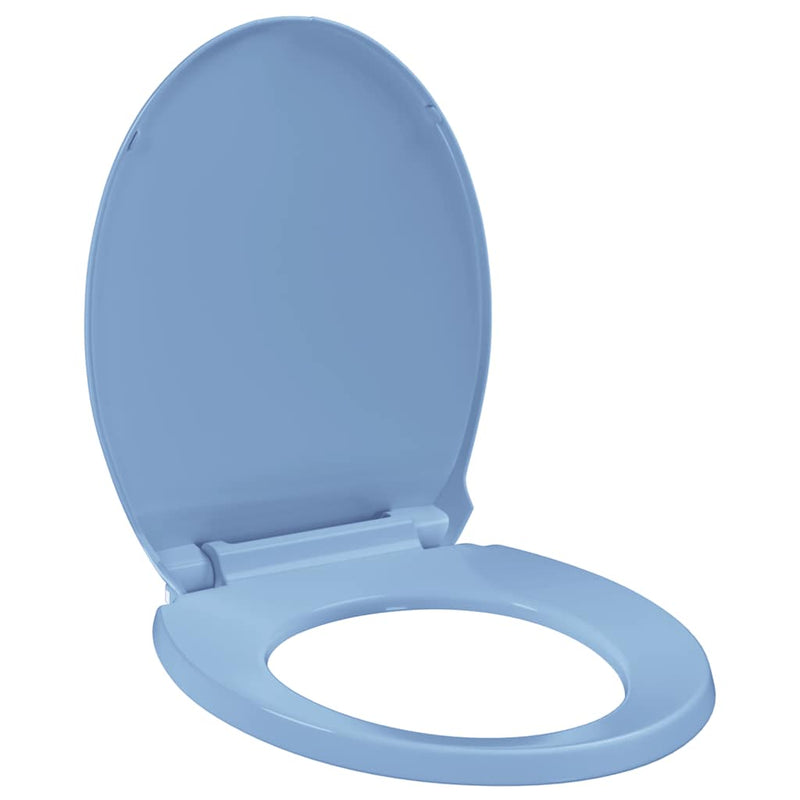 Load image into Gallery viewer, Vidaxl toiletbril soft-close en quick-release ovaal blauw