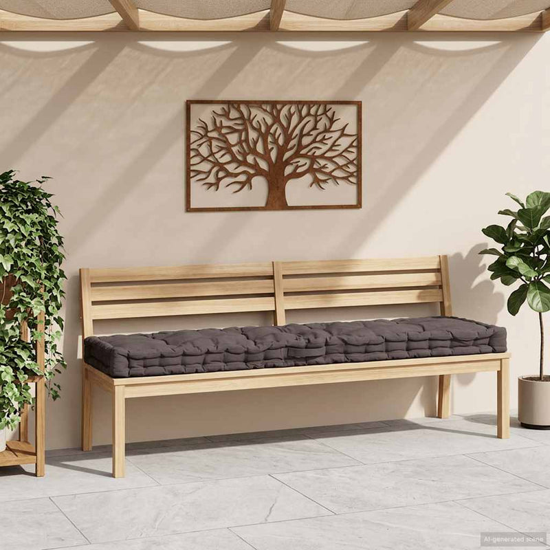 Afbeelding laden in galerijviewer, Vidaxl palletvloerkussen 120x40x7 cm katoen antraciet