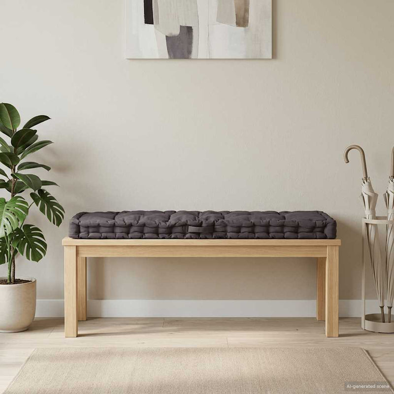 Afbeelding laden in galerijviewer, Vidaxl palletvloerkussen 120x40x7 cm katoen antraciet