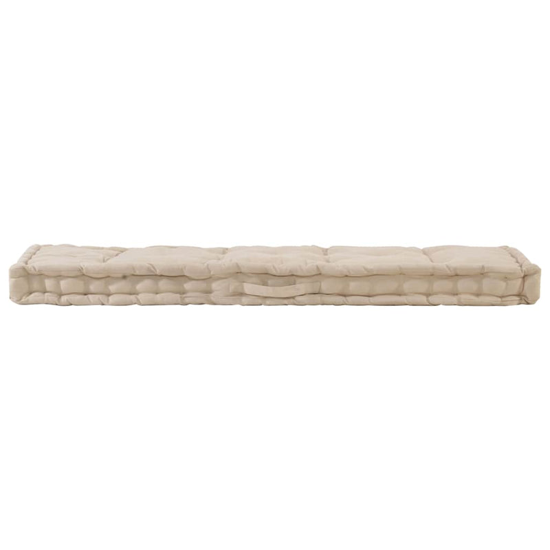Load image into Gallery viewer, Vidaxl palletvloerkussen 120x40x7 cm katoen beige