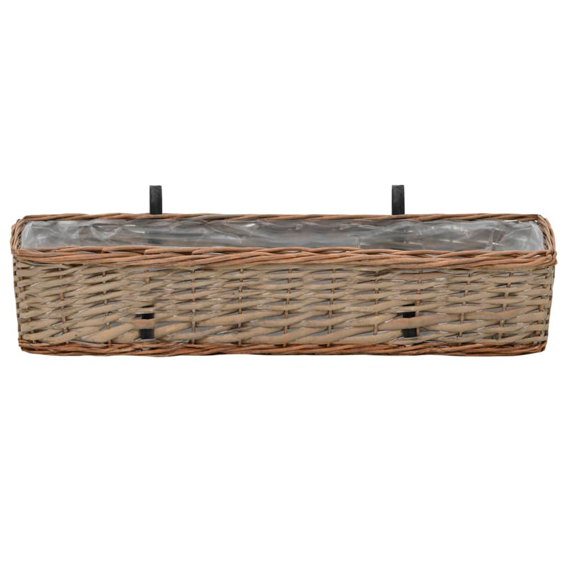 Load image into Gallery viewer, Vidaxl balkonbakken 2 st 80 cm wicker met pe-voering