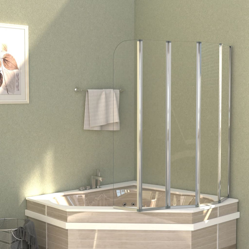 Load image into Gallery viewer, Vidaxl badwand 120x140 cm gehard glas transparant