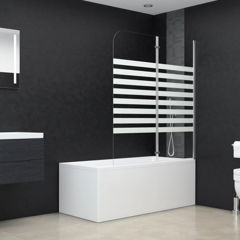 Load image into Gallery viewer, Vidaxl badwand gestreept 120x140 cm gehard glas