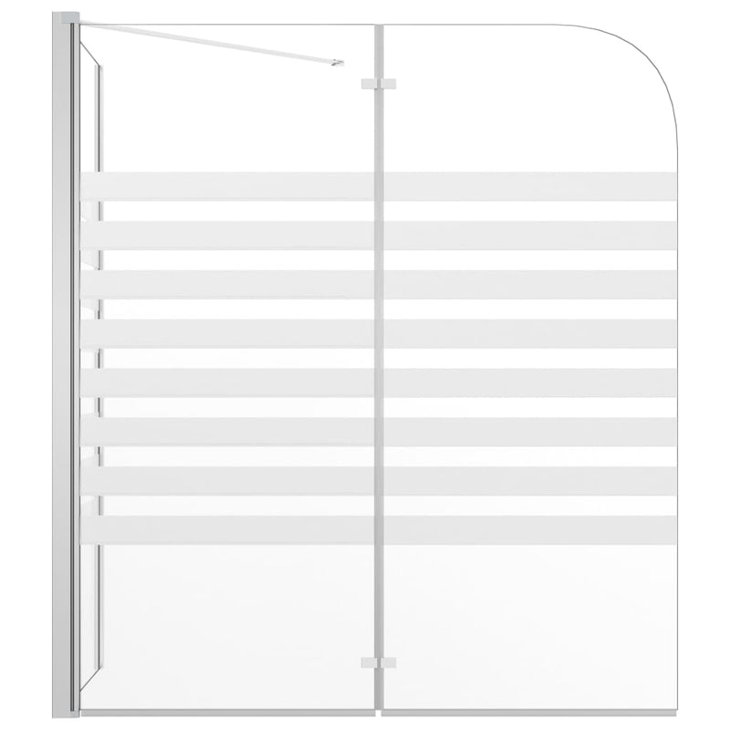 Load image into Gallery viewer, Vidaxl badwand gestreept 120x68x130 cm gehard glas