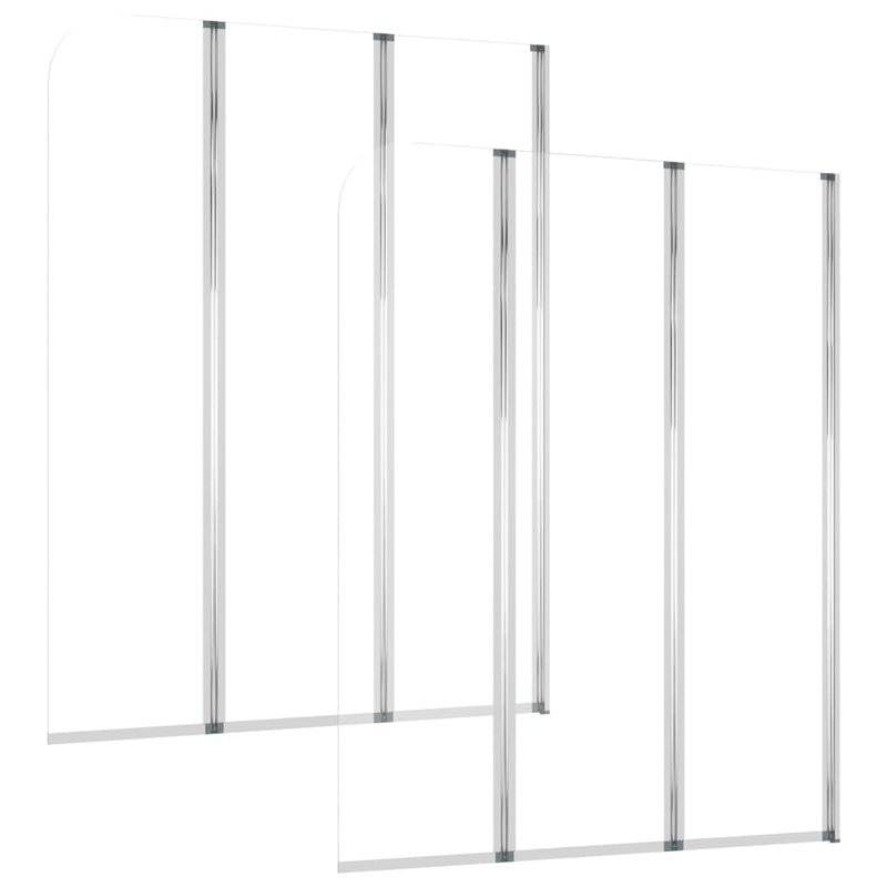 Load image into Gallery viewer, VidaXL Badwanden 2 st 104x130 cm gehard glas transparant