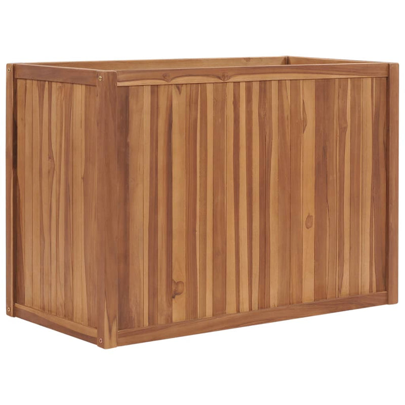 Cargue la imagen en el visor de la galería, Vidaxl plantenbak verhoogd 100x50x70 cm massief teakhout