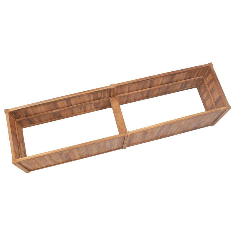 Afbeelding laden in galerijviewer, Vidaxl plantenbak verhoogd 200x50x50 cm massief teakhout