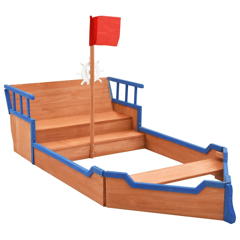 Load image into Gallery viewer, Vidaxl zandbak piratenschip 190x94,5x101 cm vurenhout
