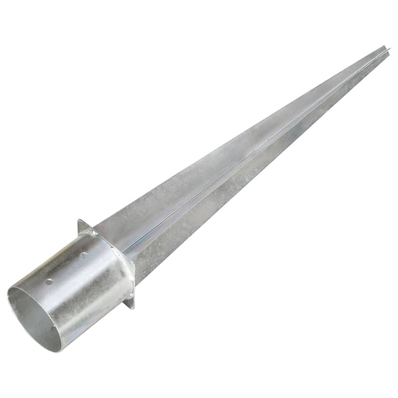 Afbeelding laden in galerijviewer, Vidaxl grondpinnen 2 st 12x91 cm gegalvaniseerd staal zilverkleurig