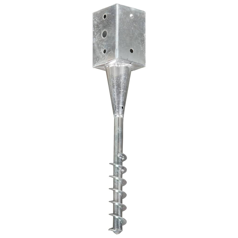 Load image into Gallery viewer, Vidaxl grondpinnen 2 st 9x9x56 cm gegalvaniseerd staal zilverkleurig
