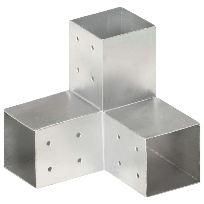 Afbeelding laden in galerijviewer, Vidaxl paalverbindingen 4 st y-vorm 81x81 mm gegalvaniseerd metaal