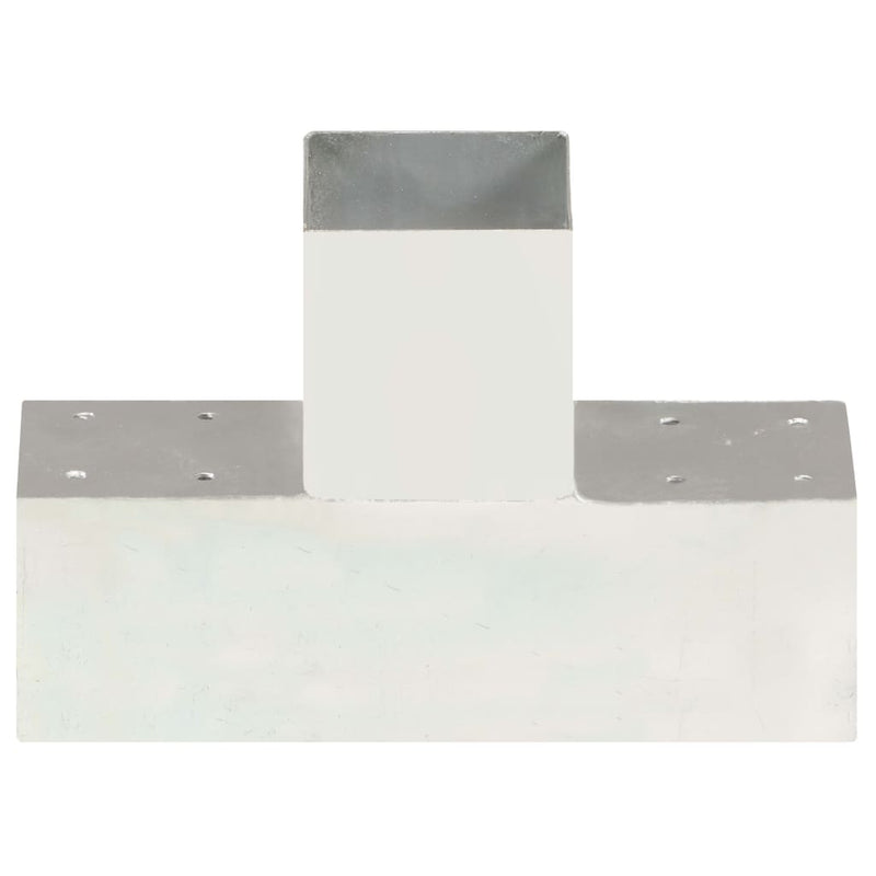 Load image into Gallery viewer, Vidaxl paalverbindingen 4 st t-vorm 91x91 mm gegalvaniseerd metaal