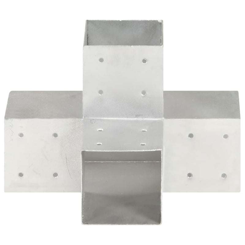 Load image into Gallery viewer, Vidaxl paalverbinding x-vorm 101x101 mm gegalvaniseerd metaal
