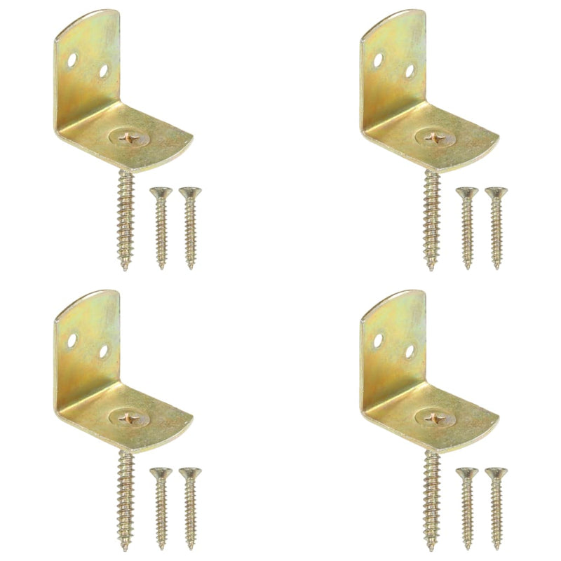 Load image into Gallery viewer, Vidaxl hekpaneelbeugels 4 st l-vorm gegalvaniseerd metaal