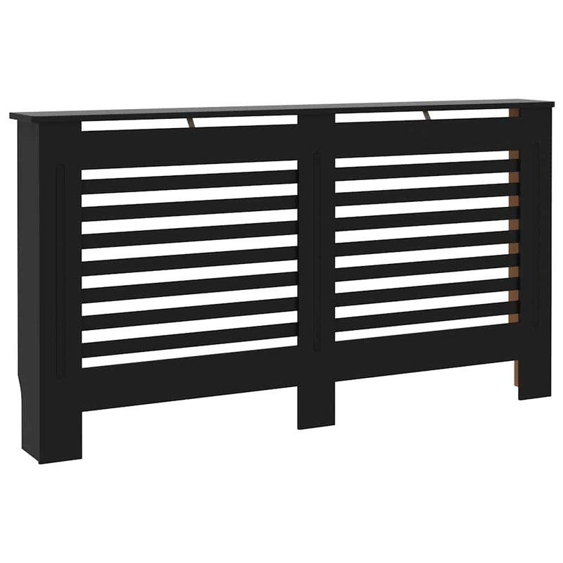 Load image into Gallery viewer, Vidaxl radiatorombouw 152x19x81,5 cm mdf zwart