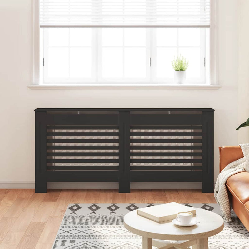 Load image into Gallery viewer, Vidaxl radiatorombouw 172x19x81,5 cm mdf zwart