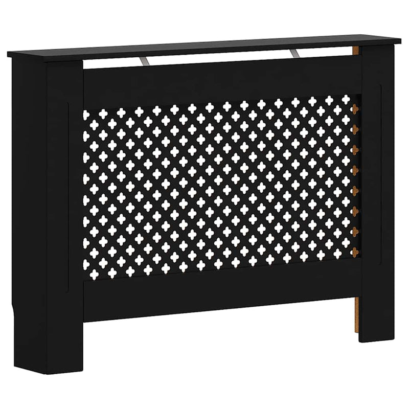 Load image into Gallery viewer, Vidaxl radiatorombouw 112x19x81,5 cm mdf zwart