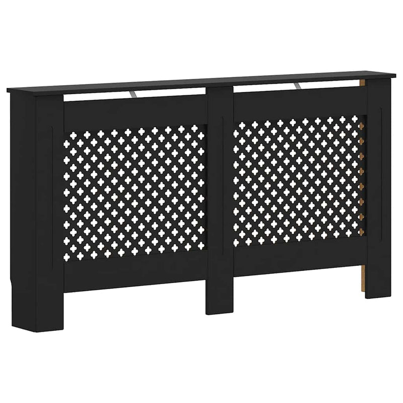 Load image into Gallery viewer, Vidaxl radiatorombouw 152x19x81,5 cm mdf zwart