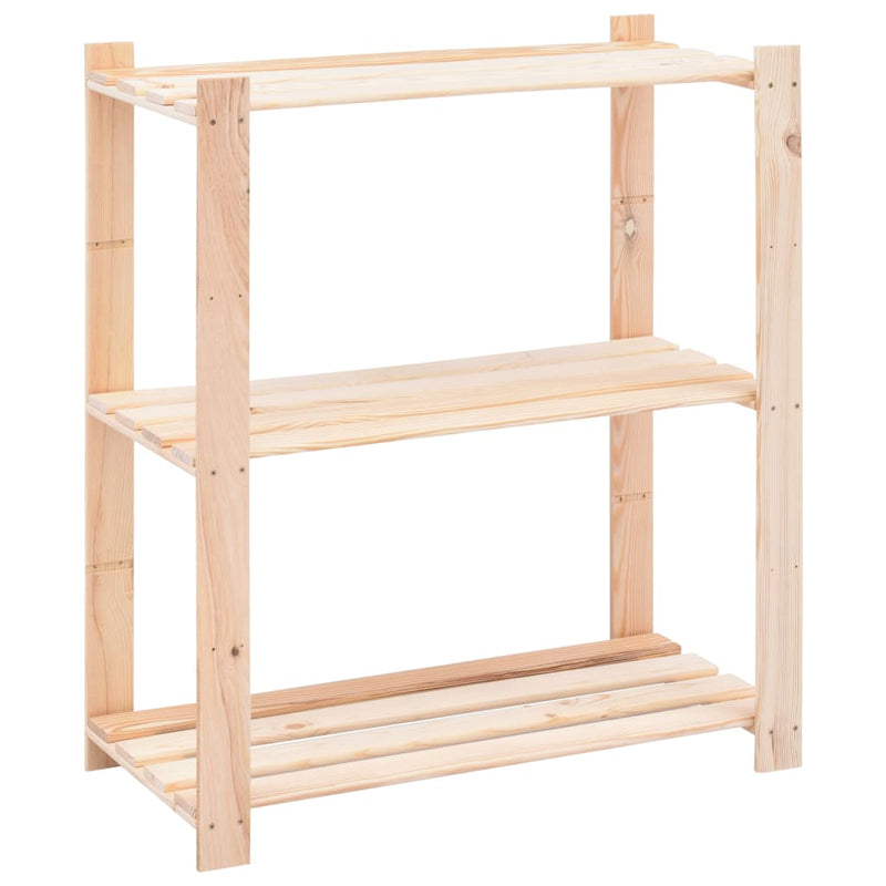 Load image into Gallery viewer, VidaXL Opbergrekken 3-laags 5 st 150 kg 80x38x90 cm massief grenenhout