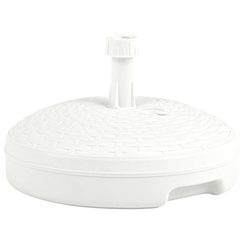 Load image into Gallery viewer, Vidaxl parasolvoet gevuld met zand water 20 l kunststof rattan wit