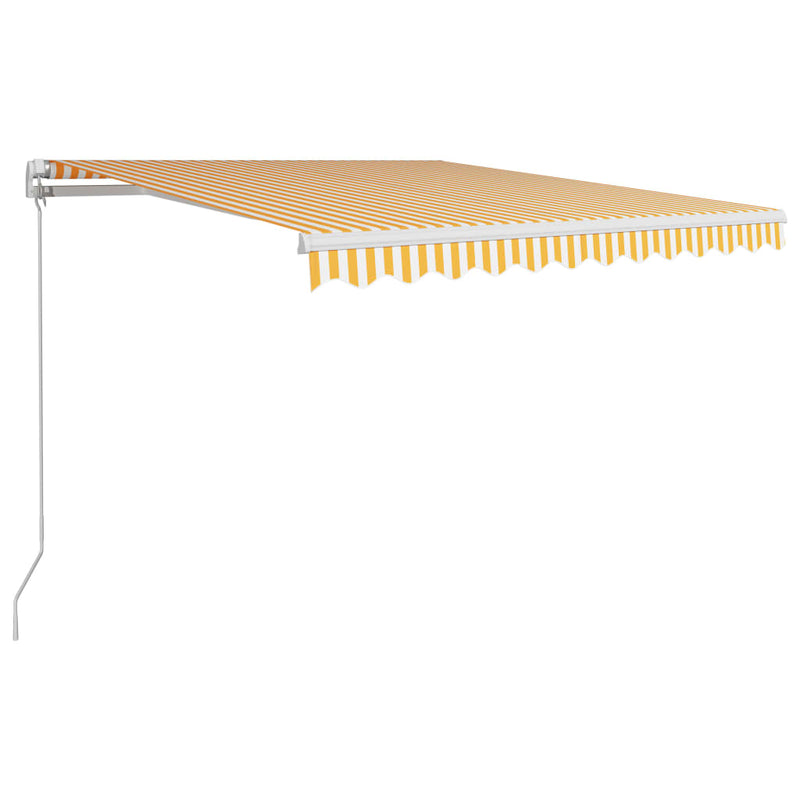 Load image into Gallery viewer, VidaXL Luifel handmatig uittrekbaar 300x250 cm geel en wit