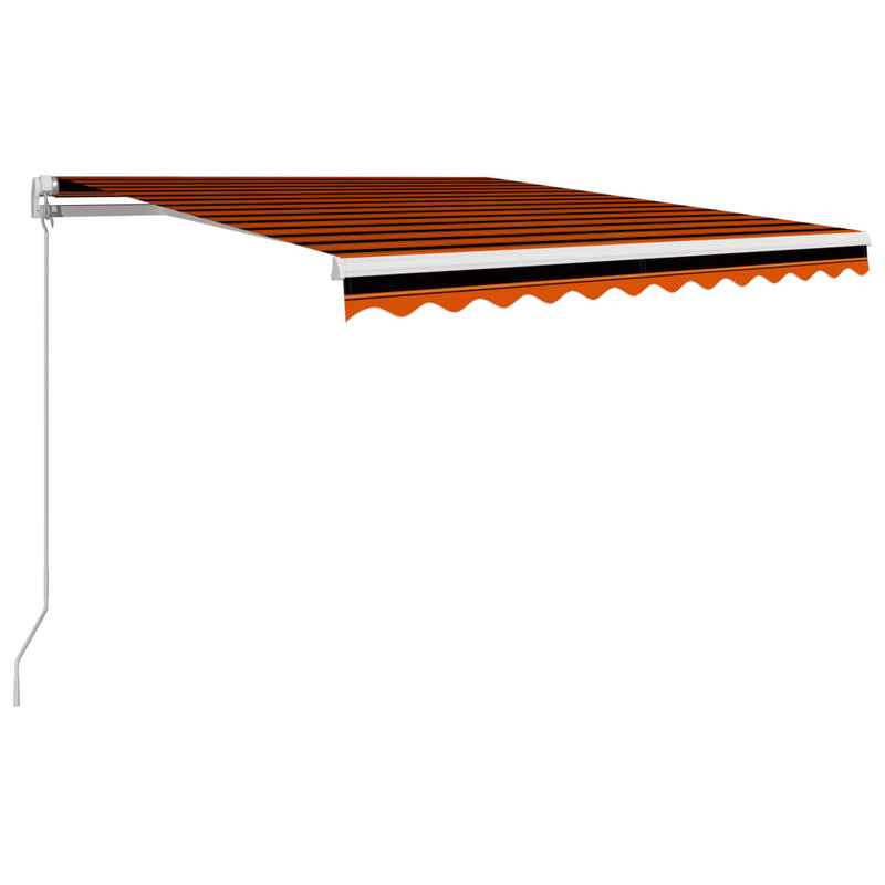 Load image into Gallery viewer, Vidaxl luifel handmatig uittrekbaar 350x250 cm oranje en bruin