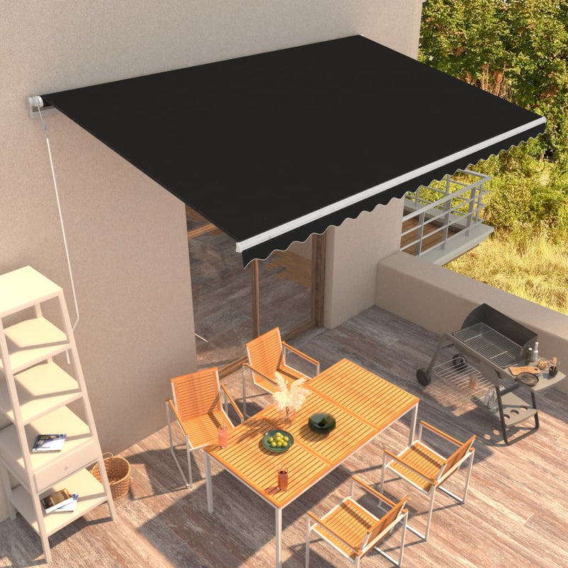 Load image into Gallery viewer, VidaXL Luifel automatisch uittrekbaar 500x300 cm antraciet