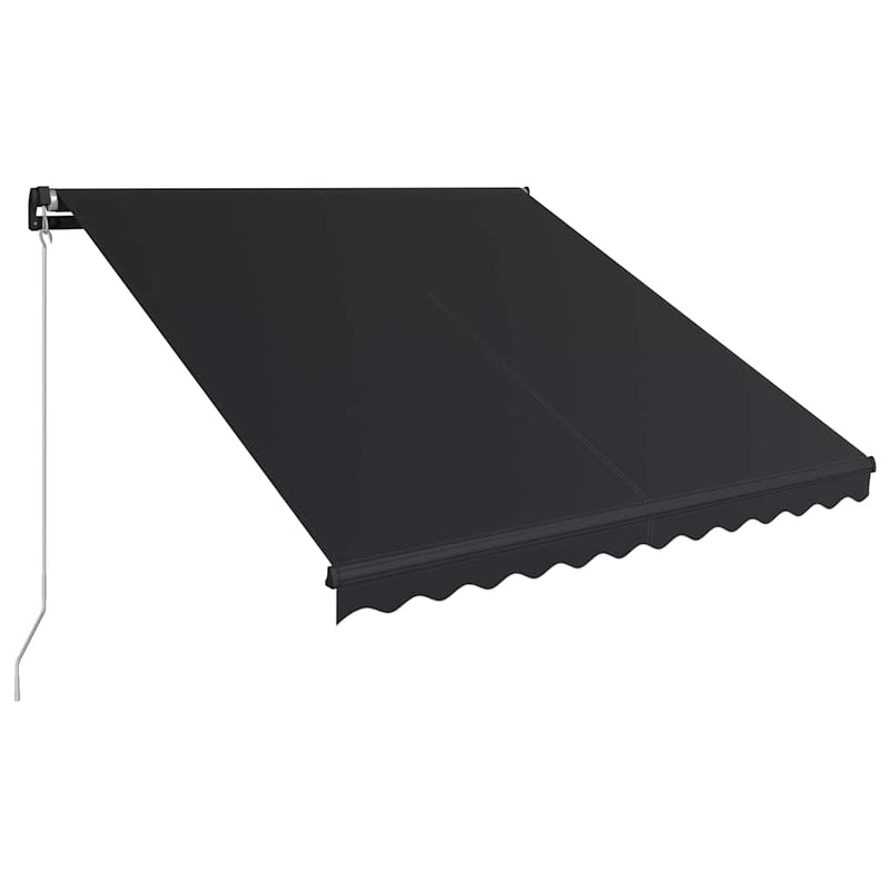Afbeelding laden in galerijviewer, Vidaxl luifel handmatig uittrekbaar met led 350x250 cm antraciet