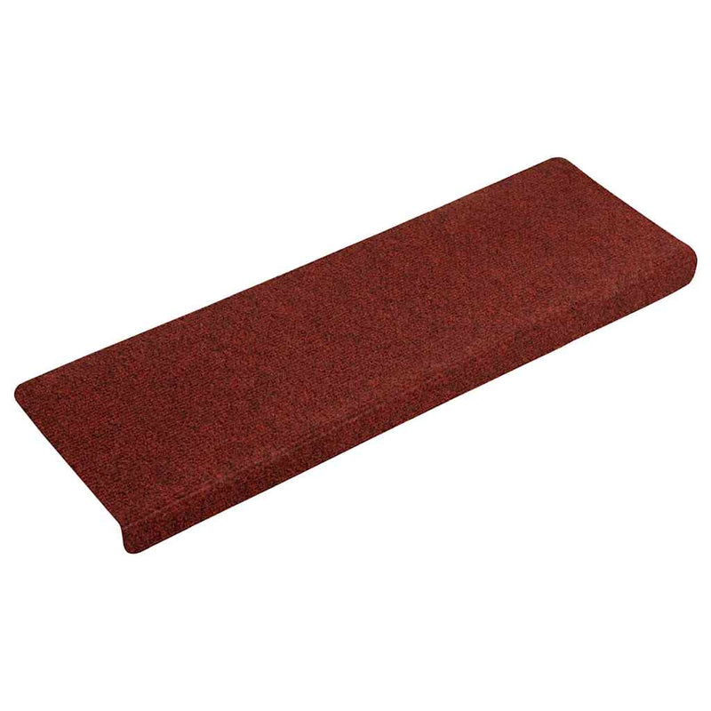 Load image into Gallery viewer, Vidaxl trapmatten zelfklevend 15 stuks 65x21x4 cm bordeaux rood rechthoekige rand