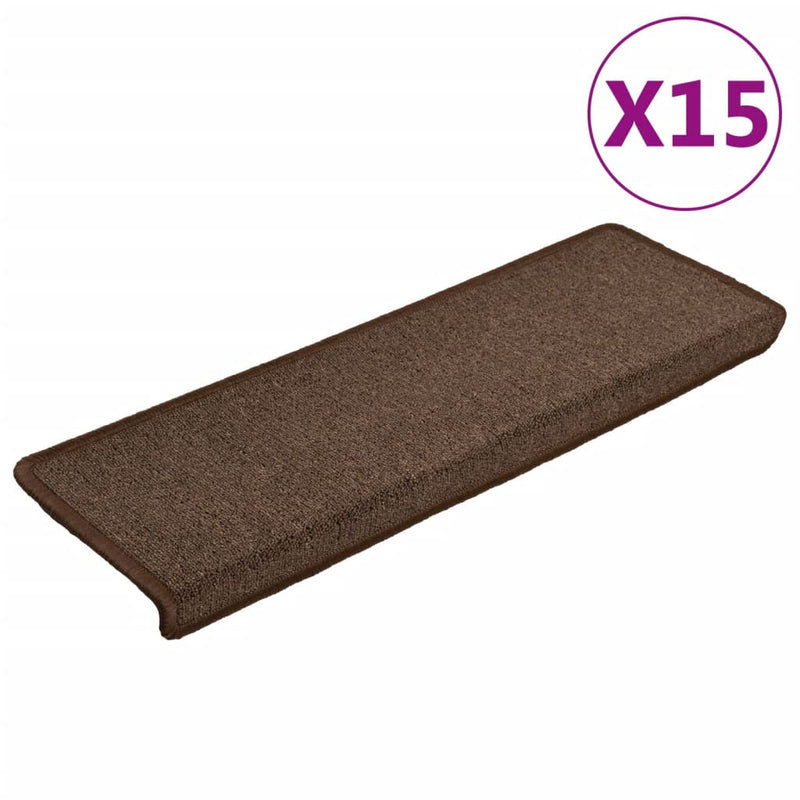 Load image into Gallery viewer, Vidaxl trapmatten 15 st 65x21x4 cm bruin rechthoekige rand