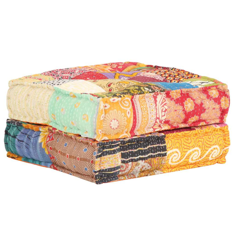 Load image into Gallery viewer, Vidaxl poef 60x70x36 cm stof patchwork