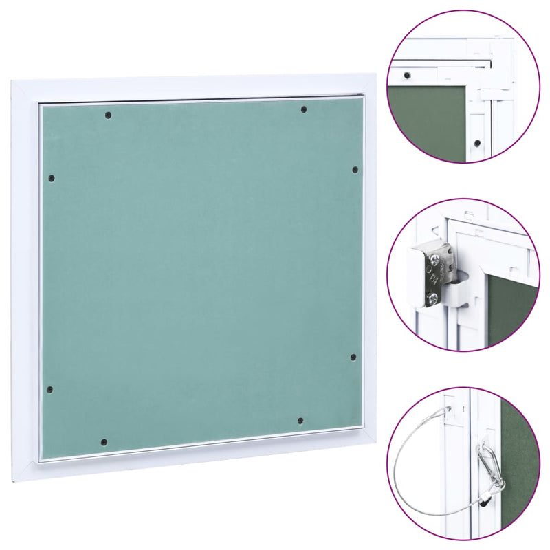 Load image into Gallery viewer, Vidaxl toegangspaneel met aluminium frame en gipsplaat 200x200 mm