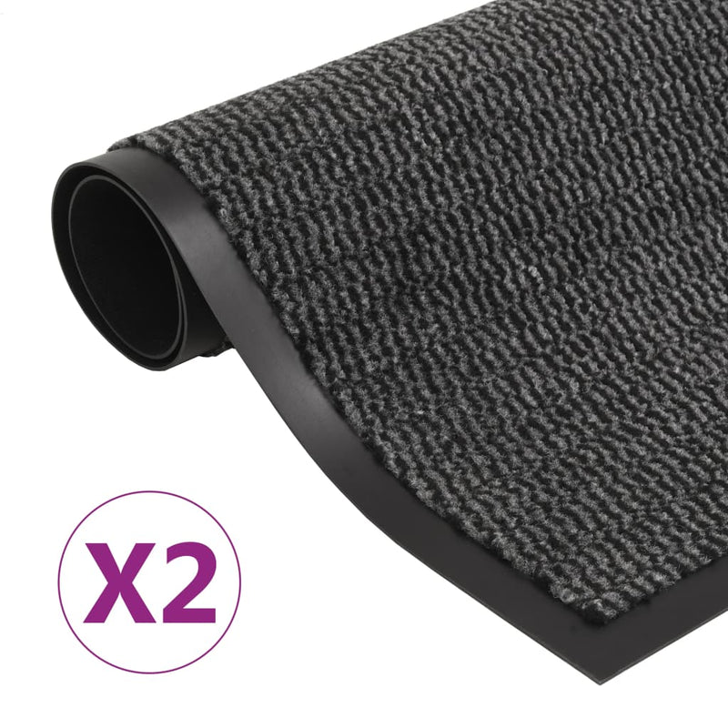 Load image into Gallery viewer, Vidaxl droogloopmatten 2 st rechthoekig getuft 40x60 cm antraciet