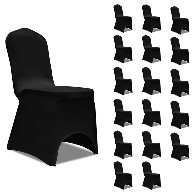 Load image into Gallery viewer, Vidaxl stoelhoezen stretch 18 st zwart