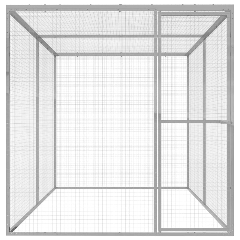 Load image into Gallery viewer, VidaXL Kattenkooi 3x1,5x1,5 m gegalvaniseerd staal