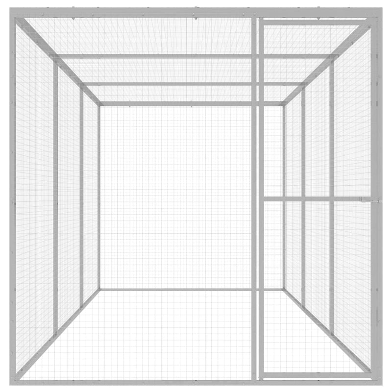 Load image into Gallery viewer, VidaXL Kattenkooi 4,5x1,5x1,5 m gegalvaniseerd staal