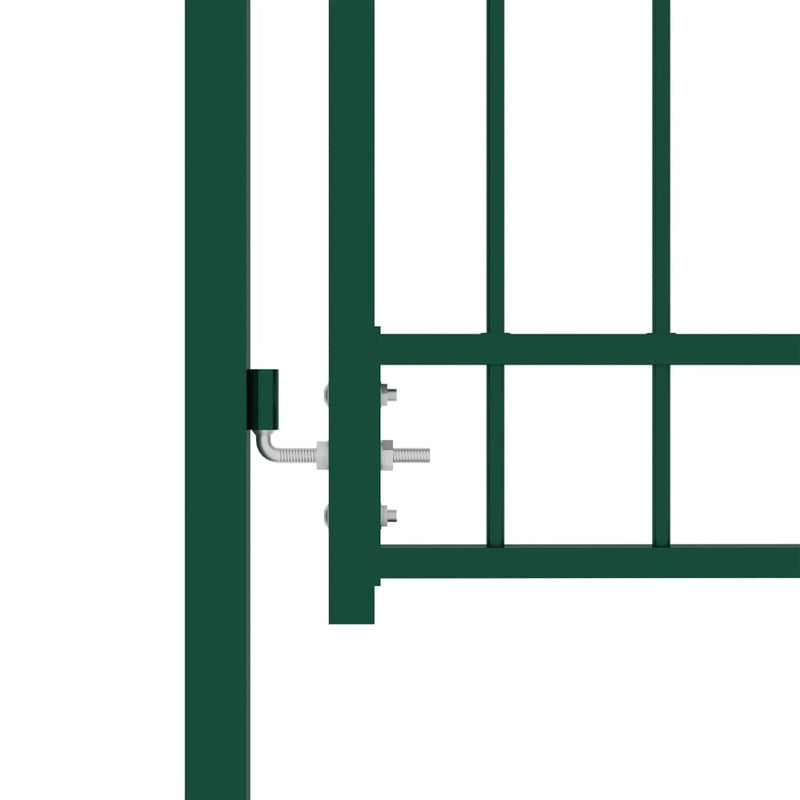 Load image into Gallery viewer, Vidaxl poort met gebogen bovenkant 100x200 cm staal groen