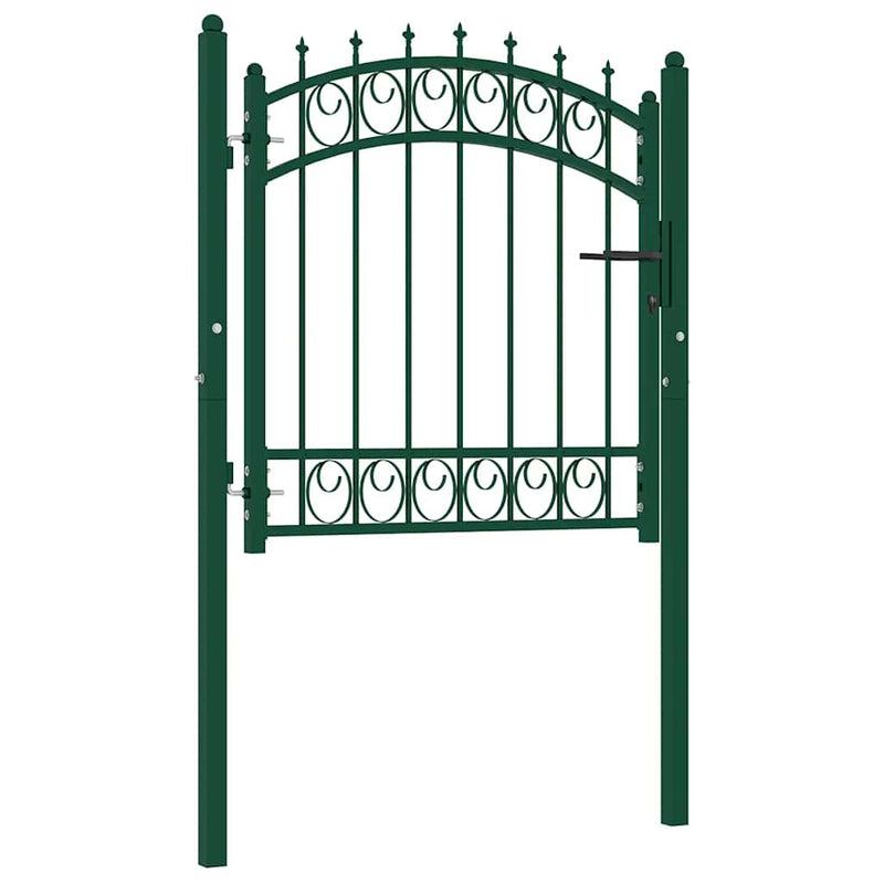 Load image into Gallery viewer, Vidaxl poort met speerpunten 100x100 cm staal groen