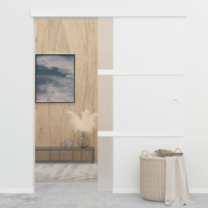 Load image into Gallery viewer, VidaXL Schuifdeur met zachte stops 90x205 cm ESG-glas en aluminium