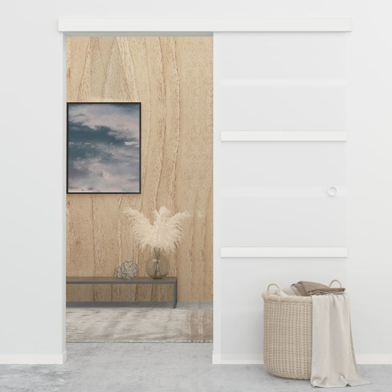 Load image into Gallery viewer, Vidaxl schuifdeur met zachte stops 76x205 cm esg-glas en aluminium