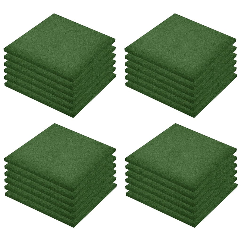 Load image into Gallery viewer, VidaXL Valtegels 24 st 50x50x3 cm rubber groen