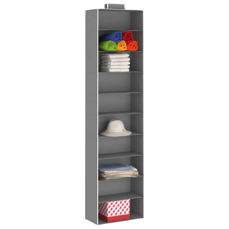 Afbeelding laden in galerijviewer, Vidaxl kledingorganisers hangend 2 st met 10 schappen stof